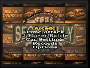 Sega Rally menu